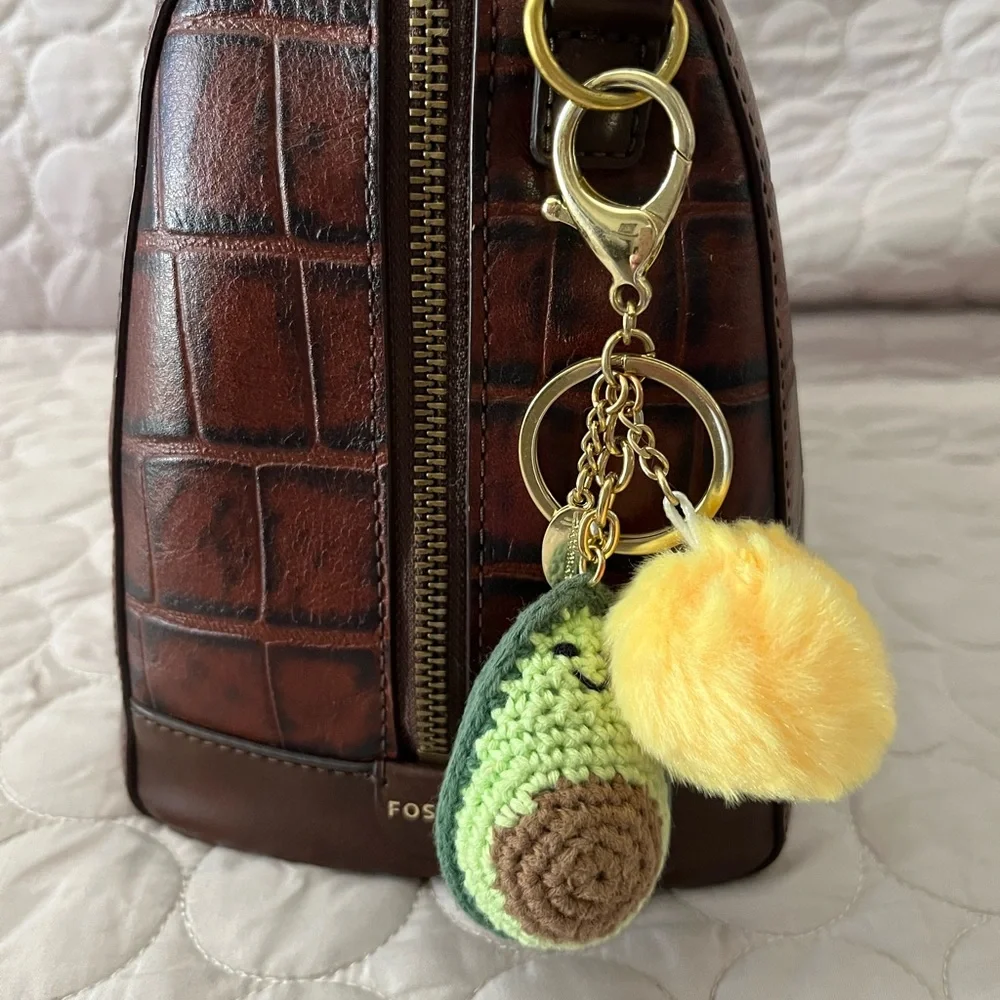 Fossil Brown satchel with Structured Design - Picture 4 of 8